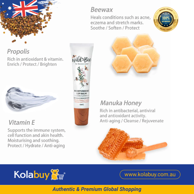 Son dưỡng môi Wild Bee Moisturising Lip Balm 12mL (Set 24 thỏi)