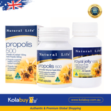 [Special Set] Tăng cường sức khoẻ toàn diện Natural Life Úc Viên uống sữa ong chúa 60v & Viên keo ong 500mg 60v (Discount đến 30%)