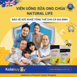 Viên uống sữa ong chúa Natural Life Úc Royal Jelly 1000mg 1.2% HDA 365 viên