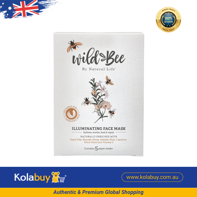 Set quà tặng Wild Bee - Kem dưỡng da mặt, Mặt nạ, Kem tay, Sữa rửa mặt, tặng Son dưỡng môi
