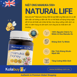Mật ong thiên nhiên Manuka Honey Natural Life Úc (MGO 550/15+) 500g