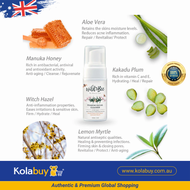 Sữa rửa mặt tạo bọt Wild Bee Foaming Facial Cleanser 100g