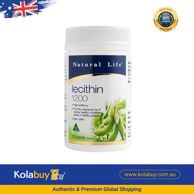 Viên uống mầm đậu nành Natural Life Úc Lecithin 1200mg 120 viên