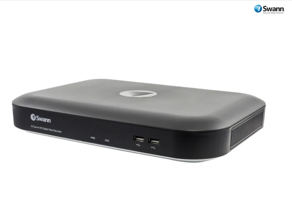 Swann 8 Channel 5MP Super HD 2TB DVR with 4x Heat & Motion Sensing Night Vision Dome Cameras (SWDVK-849804D)