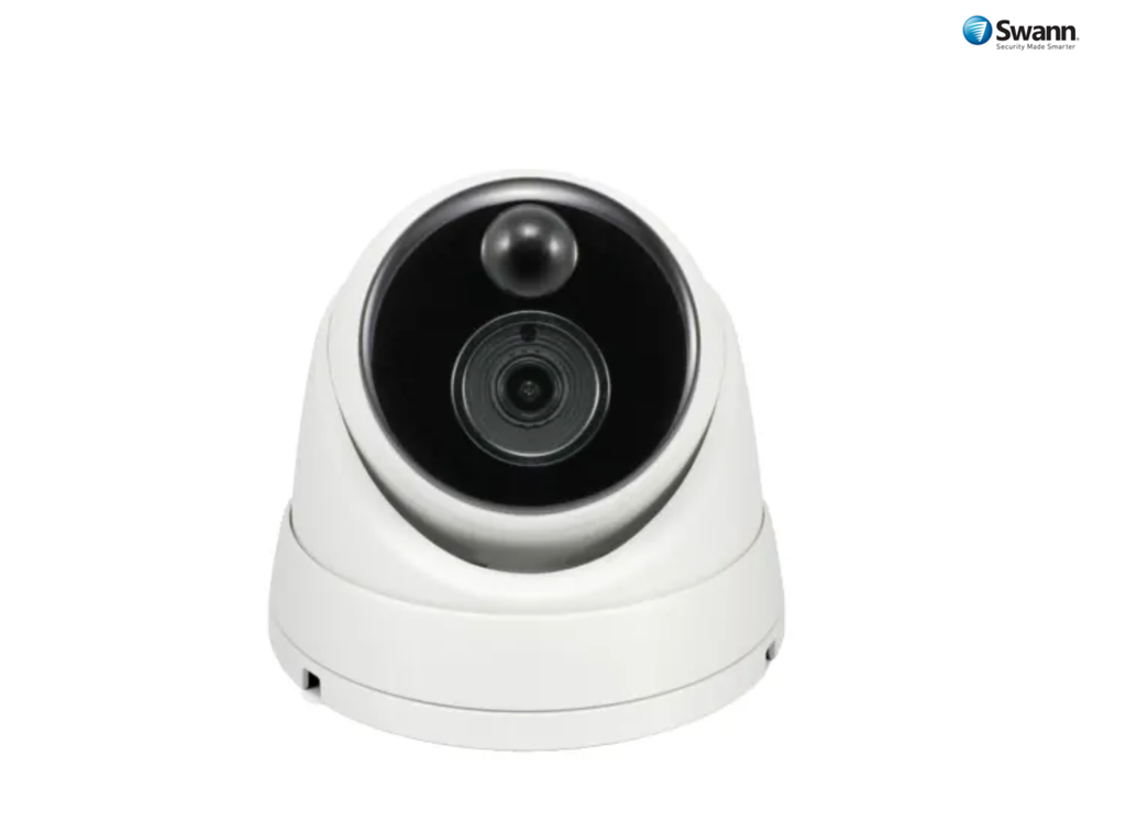 Swann 8 Channel 5MP Super HD 2TB DVR with 4x Heat & Motion Sensing Night Vision Dome Cameras (SWDVK-849804D)