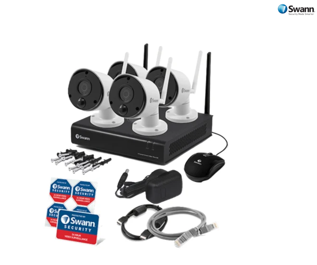 Swann 4 Channel Security System with 4 x 1080p Full HD Thermal Sensing Cameras (SWNVK-490KH4-AU)