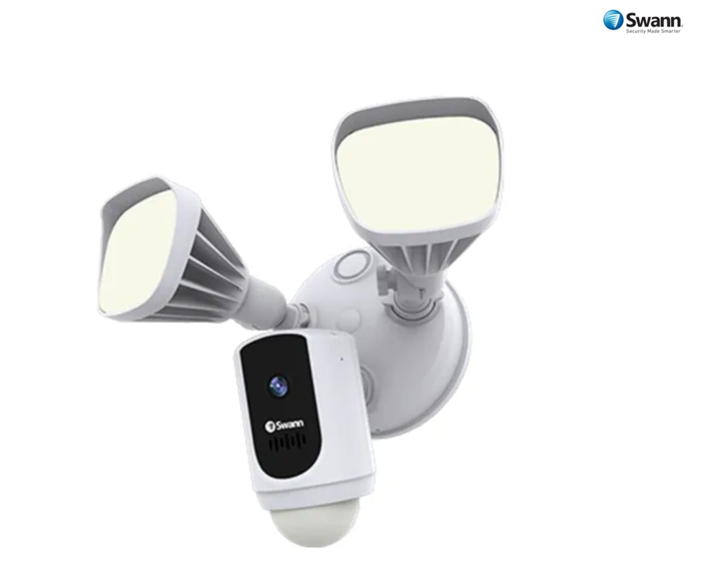 Swann Wi-Fi Floodlight Security System with 1080p Camera Speaker & Light (Black) (SWWHD-FLOCAMB-AU)