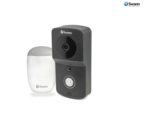 Swann Wire-Free 720p HD Smart Video Doorbell Kit with Chime Unit (SWADS-WVDP720CM)