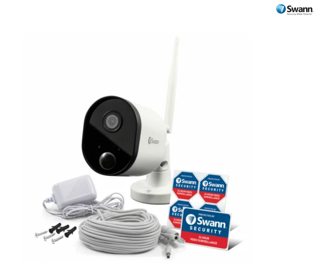 Swann 1080p Full HD Wi-Fi Outdoor Security Camera with Audio, Night Vision, Local & Cloud Storage (SWWHD-OUTCAM)