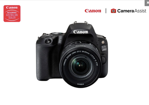Canon EOS 200D DSLR Camera with EFS18-55mm f/4-5.6 IS STM Lens