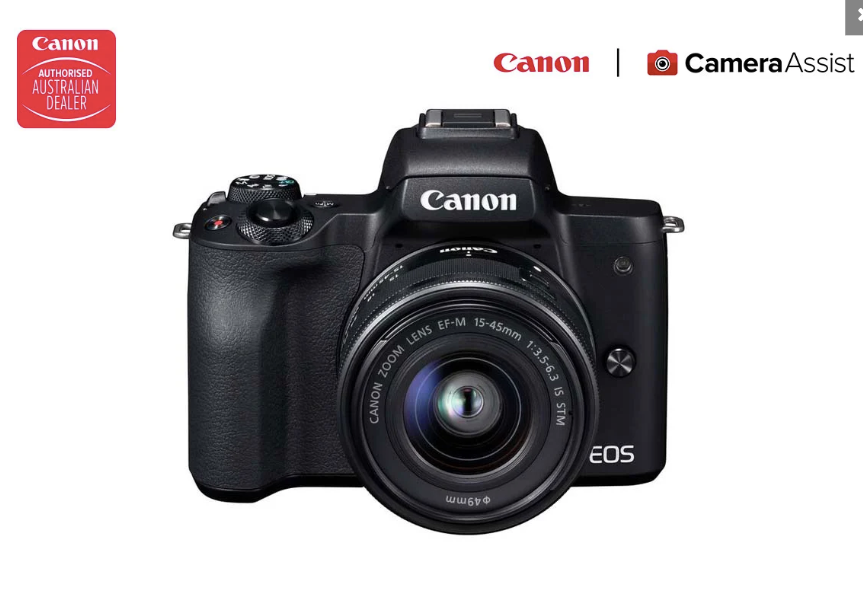 Canon EOS M50 Mirrorless Camera with EF-M 15-45mm f/3.5-6.3 IS STM Lens (M50KISB)