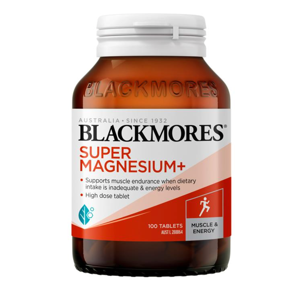 Viên uống Blackmores hỗ trợ cơ bắp Super Magnesium Plus 100 Viên