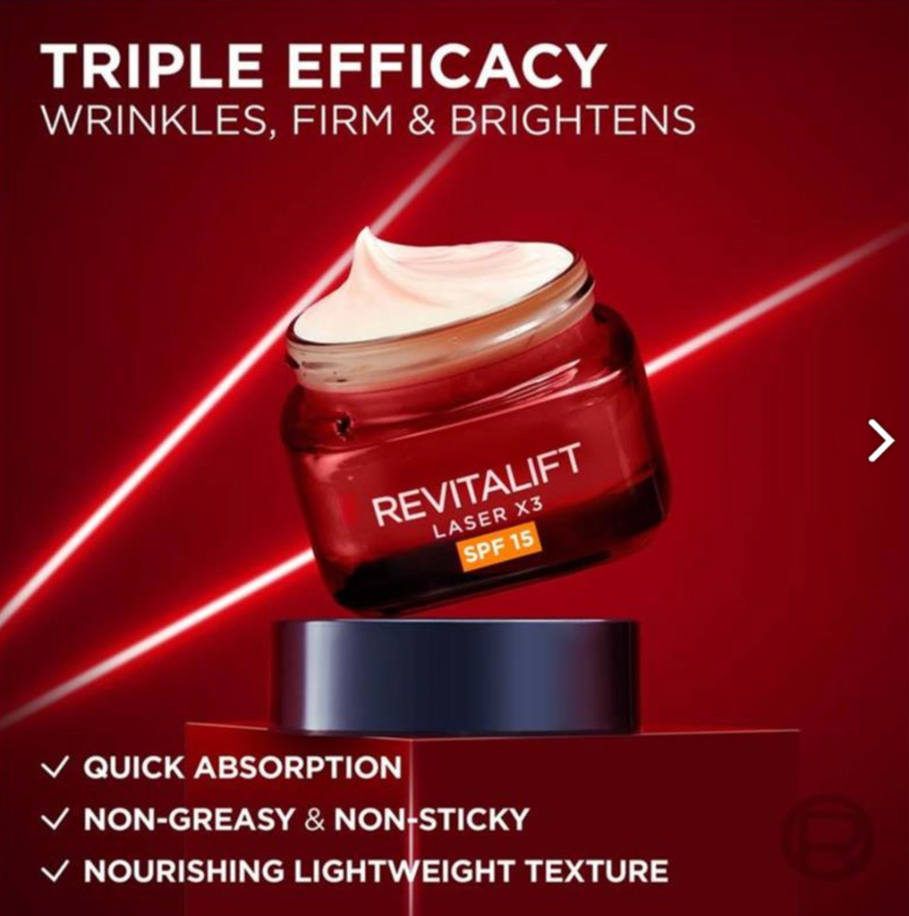 L'Oreal Paris Revitalift Laser X3 Day Cream SPF 15 50ml