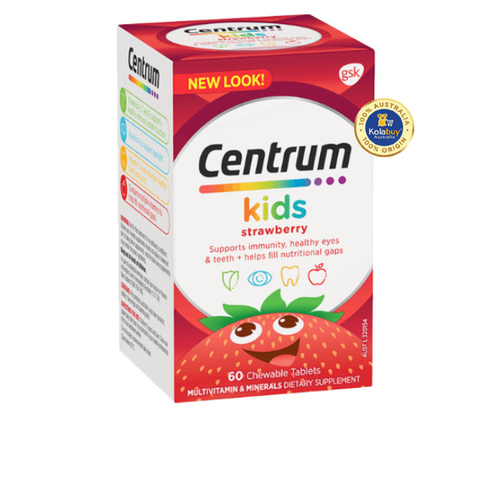 Viên uống Bổ sung Vitamin tổng hợp Vị dâu cho bé Centrum Kids Multi Vitamin 60 viên