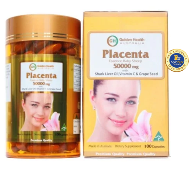Viên uống Nhau thai cừu Golden Health Placenta 50000mg 100 viên