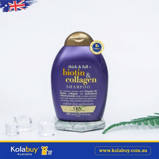 Dầu gội Chống rụng tóc OGX Thick & Full Biotin & Collagen Shampoo 385ml