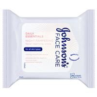 Johnson & Johnson Daily Essentials Night Pampering Facial 25 Cleansing Wipes