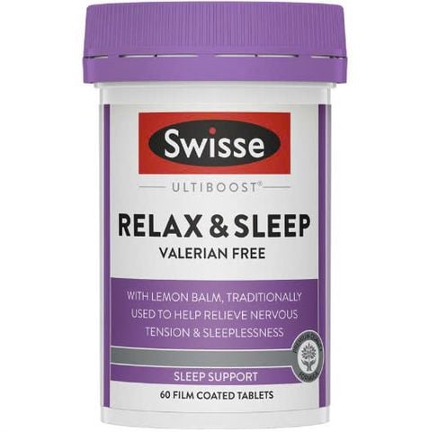 Viên uống hỗ trợ giấc ngủ Swisse Ultiboost Relax & Sleep 60 viên