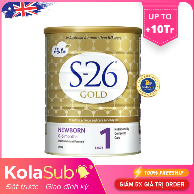 [KolaSub: Tặng 5% & 100% Freeship] Dịch vụ đặt giao sữa định kỳ từ Úc - Sữa S26 Gold
