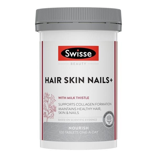 Viên uống hỗ trợ làm đẹp da móng tóc Swisse Ultiboost Hair Skin Nails+ 100 viên