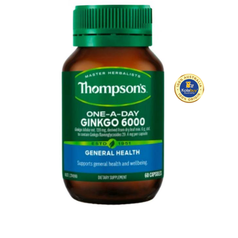 Viên uống bổ não Thompson's One-A-Day Ginkgo 6000mg 60 viên