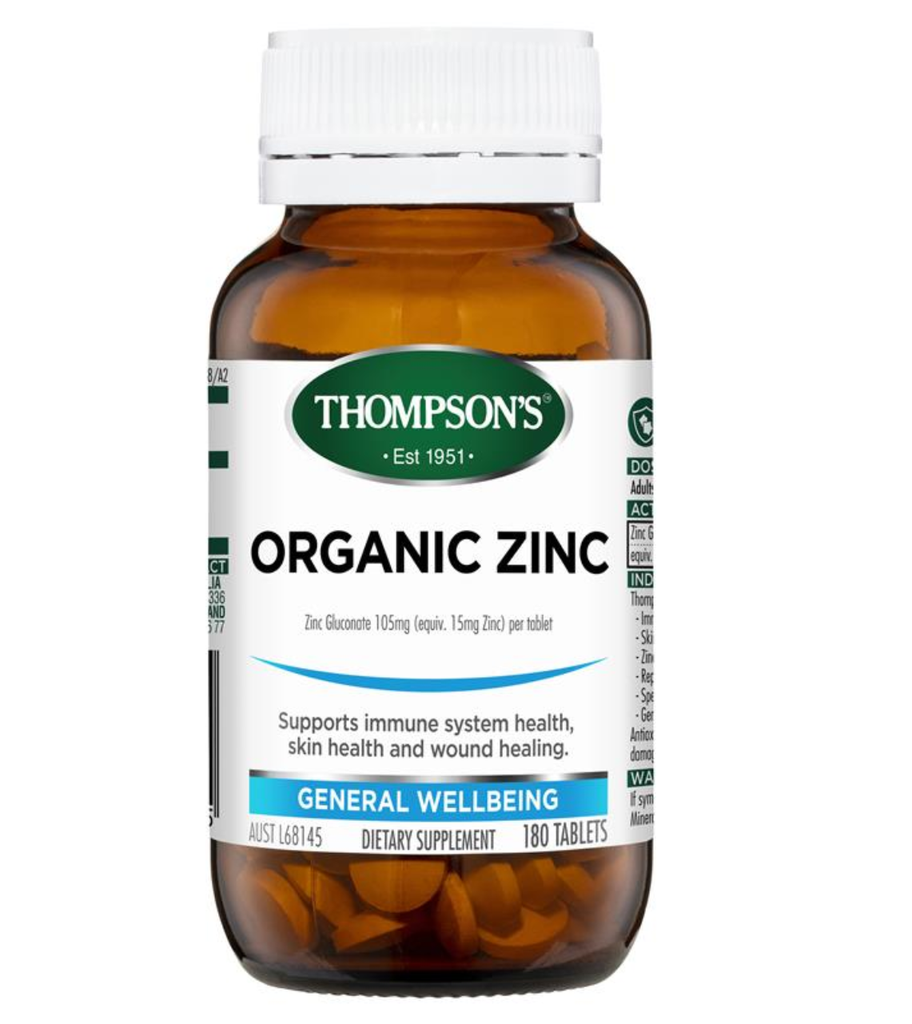 Thompson's Organic Zinc 180 Tablets