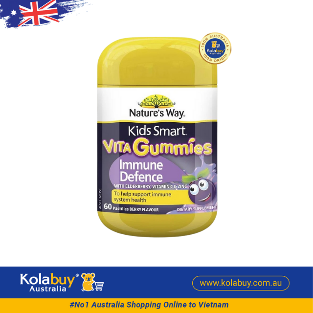 Kẹo dẻo Tăng đề kháng Nature's Way Kids Smart Vita Gummies Immune Defence 60 viên