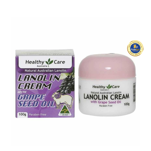 Kem dưỡng da nhau thai cừu và tinh chất nho Healthy Care Lanolin Cream With Grape Seed 100g