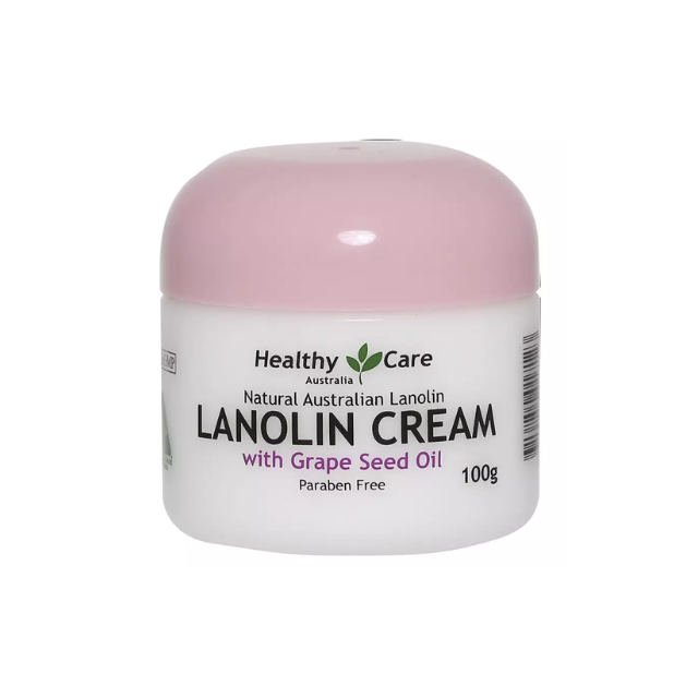 Kem dưỡng da nhau thai cừu và tinh chất nho Healthy Care Lanolin Cream With Grape Seed 100g