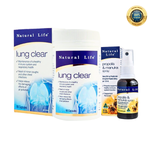 [Special Set] Tăng cường đề kháng Natural Life Úc Xịt họng keo ong 30ml & Lung clear 90v (Discount đến 30%)