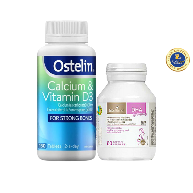 [Special Set] Chăm sóc mẹ bầu Úc Canxi bầu Ostelin & DHA Bio Island (Discount đến 30%)