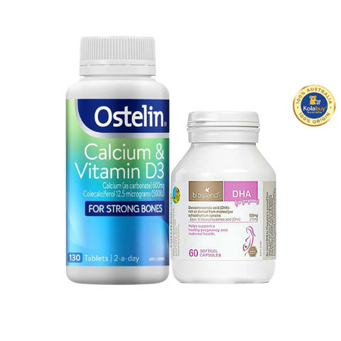 [Special Set] Chăm sóc mẹ bầu Úc Canxi bầu Ostelin & DHA Bio Island (Discount đến 30%)