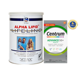[Special Set] Chăm sóc sức khoẻ người cao tuổi Sữa Alpha Lipid & Centrum Advance 50+ (Discount đến 30%)