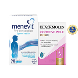 [Special Set] Chăm sóc sức khỏe trước sinh cho cả nam và nữ Bổ trứng Blackmores 56v & Menevit 90v (Discount đến 30%)