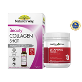 [Special Set] Chăm sóc sức khỏe phái đẹp Vitamin E Healthy Care & Collagen Shot 10 x 50ml Nature's Way (Discount đến 30%)