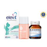 [Special Set] Chăm sóc sức khỏe sau sinh và làm đẹp Elevit & Da, móng, tóc Blackmores & Chống rạn da Bio oil 60ml (Discount đến 30%)