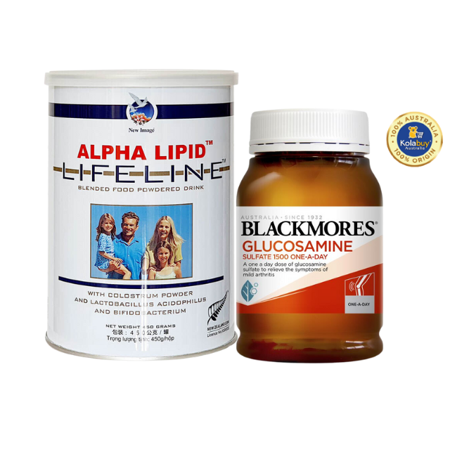 [Special Set] Chăm sóc sức khoẻ người cao tuổi Sữa Alpha Lipid & Xương khớp Glucosamine Blackmores (Discount đến 30%)
