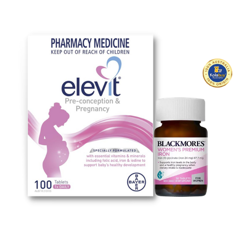 [Special Set] Chăm sóc mẹ bầu Úc Elevit & Sắt Blackmores (Discount đến 30%)