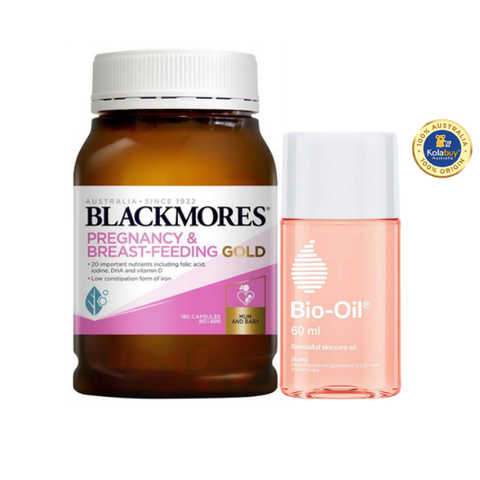 [Special Set] Chăm sóc sức khỏe sau sinh và làm đẹp Blackmores Sau sinh 180v & Chống rạn da Bio oil 60ml (Discount đến 30%)