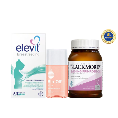 [Special Set] Chăm sóc sức khỏe sau sinh và làm đẹp Elevit & Hoa anh thảo Blackmores & Chống rạn da Bio oil 60ml (Discount đến 30%)