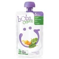 Bột Ăn Dặm Bubs Organic Super Vegetable Rice Congee 6 Months+ 120g