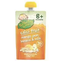 Raffertys Garden 8+ Months Calci-Fruit Mango Pear Banana and Milk 120g