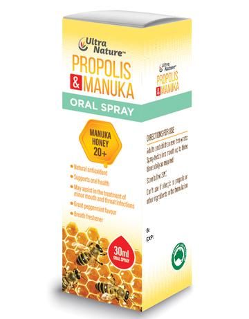 Xịt Keo Ong Ultra Nature Propolis & Manuka Oral Spray 30ml