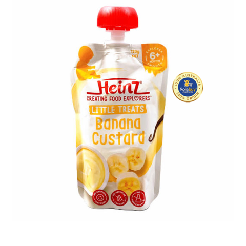 Váng sữa vị chuối cho bé từ 6 tháng Heinz Custard with Banana Pouch 120g