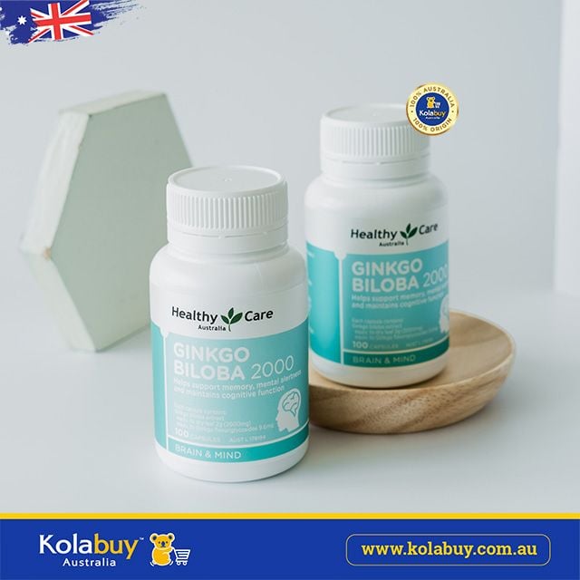 Viên uống bổ não Healthy Care Ginkgo Biloba 2000mg 100 viên