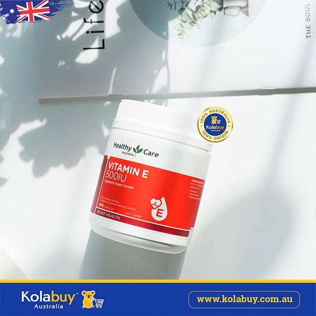 Viên uống bổ sung Vitamin E Healthy Care Vitamin E 500IU 200 viên