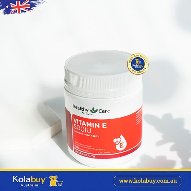 Viên uống bổ sung Vitamin E Healthy Care Vitamin E 500IU 200 viên