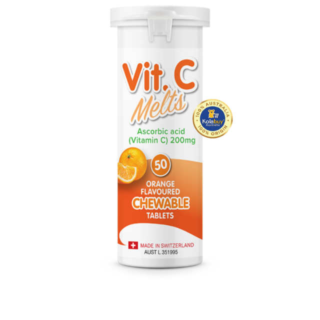 Viên ngậm Bổ sung Vitamin C vị cam Vit. C Melt 50 viên