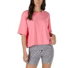 BRUSH OFF STRAWBERRY PINK SHORT SLEEVE TOP