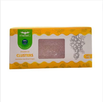 Vỏ hộp nho Thompson 500g [Mẫu cluster vàng Tết 2024]